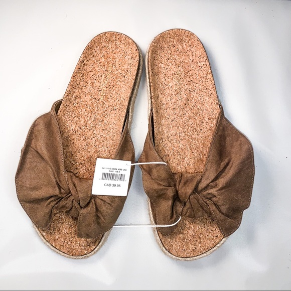 NWT American Eagle Oversized Bow Slide Sandal - Picture 3 of 5